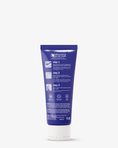 Load image into Gallery viewer, A blue tube of petsmile Professional Pet Toothpaste - Rotisserie Chicken Flavor - Small is shown from the back, featuring three-step directions with icons, product details, and VOHC accepted toothpaste certification symbols near the bottom.
