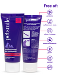 Load image into Gallery viewer, The image features petsmile Professional Cat Toothpaste in Rotisserie Chicken flavor (Small) with a Professional Cat Toothbrush. The purple VOHC-accepted packaging highlights plaque and tartar removal and is free of parabens and BPA.