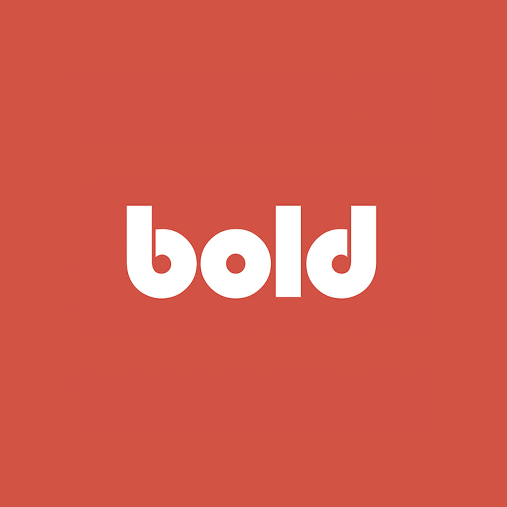 The words #bold test product without variants in lowercase, white, rounded letters—like the Bold Commerce logo—are centered on a solid rust-red background.