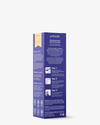 A purple box of petsmile Professional Toothpaste London Broil Small & Professional Pet Toothbrush features the Calprox formula. The back displays usage steps, benefits, and ingredients in white and yellow text, with icons below for advanced dental care.
