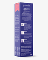 A purple box of petsmile Professional Toothpaste Rotisserie Chicken Large & Professional Pet Toothbrush displays instructions, benefits, and ingredients. Three steps guide brushing, with icons and VOHC-accepted Calprox formula highlighted below.