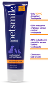 VOHC approved, Say Cheese flavor , Large purple bottled petsmile cat toothpaste in Cheese flavor , 62% greater in plaque reduction, 28% greater in gingivitis reduction , Professional-grade brush and toothpaste combo , petsmile dental care for professional results