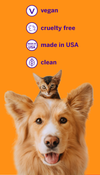 Large bottled petsmile cat toothpaste in Cheese flavor , Easy steps, clean teeth , Purple toothbrush with 45-degre angle , Large tube, massive results , Fresh breath, Made in USA.