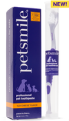 Large tube of purple petsmile dog toothpaste , petsmile professional dog toothpaste with cheese flavor , Professional-grade brush and toothpaste combo , Large dog toothbrush and toothpaste in cheese flavor , petsmile dental care for professional results