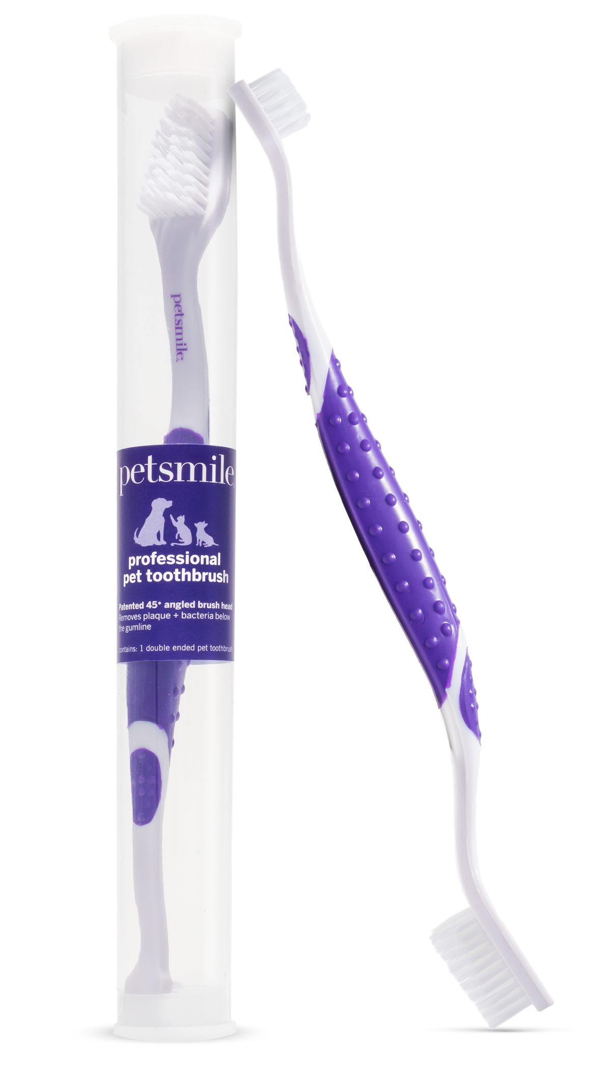 Petsmile Professional Dog Toothbrush Dual Ended Soft Bristles