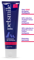 Load image into Gallery viewer, Petsmile Professional Dog Toothpaste - Rotisserie Chicken Flavor (Large) features the Calprox® formula for advanced dental care, VOHC acceptance, removes 62% plaque/tartar, reduces gingivitis by 28%, and freshens breath.
